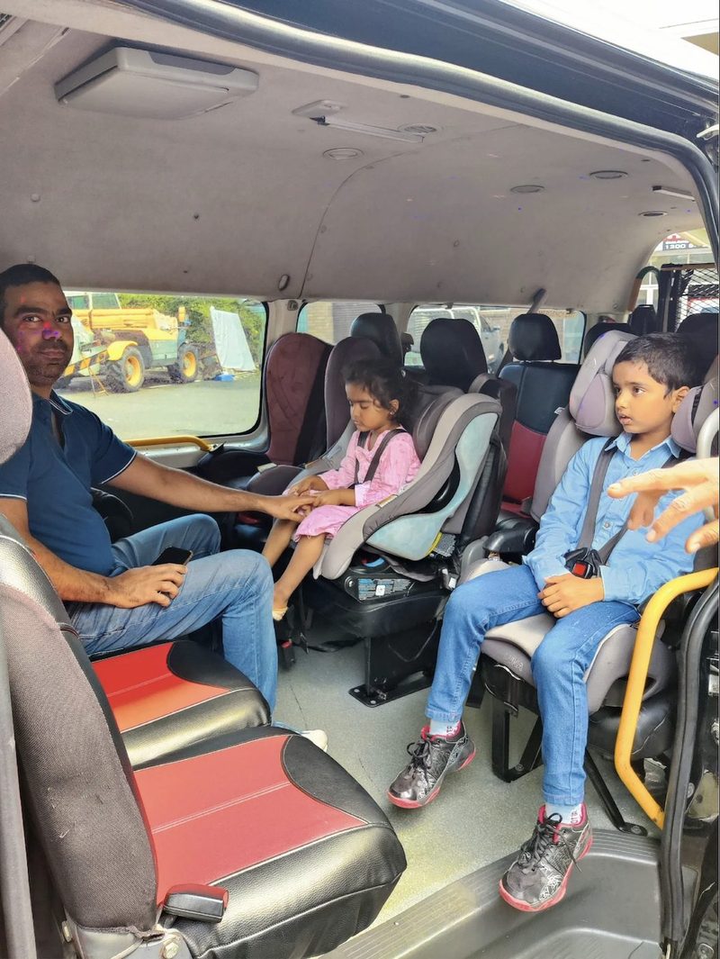 Family in maxi cab Melbourne